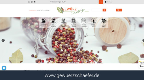 Webseite Schäfer Gewürze