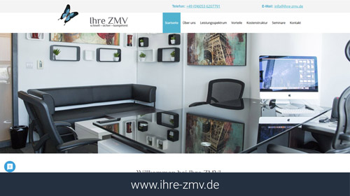 Webseite Ihre ZMV