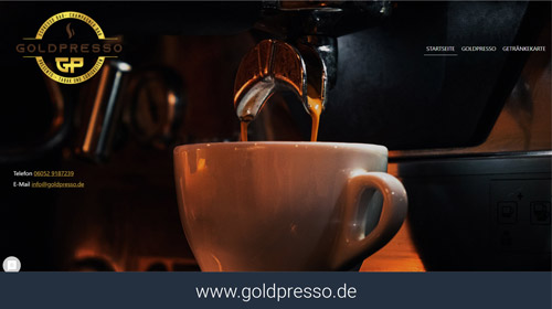 Webseite Goldpresso