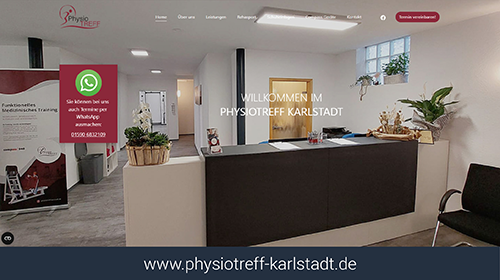 Webseite Physiotreff Karlstadt